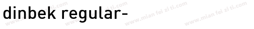 dinbek regular字体转换